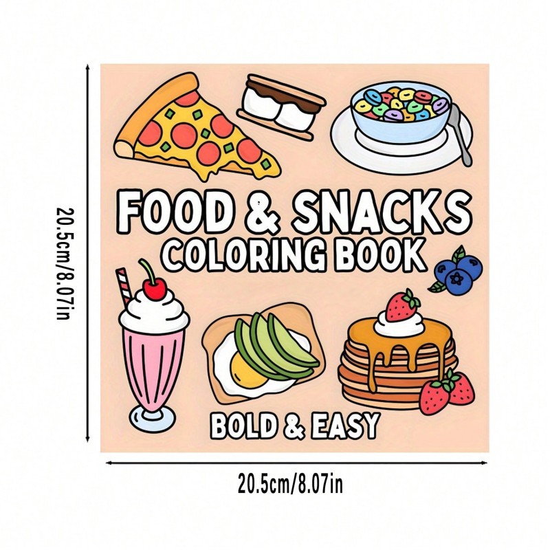 Food Snacks Drawing - كتاب تلوين جديد بتصميمات الطعام والوجبات