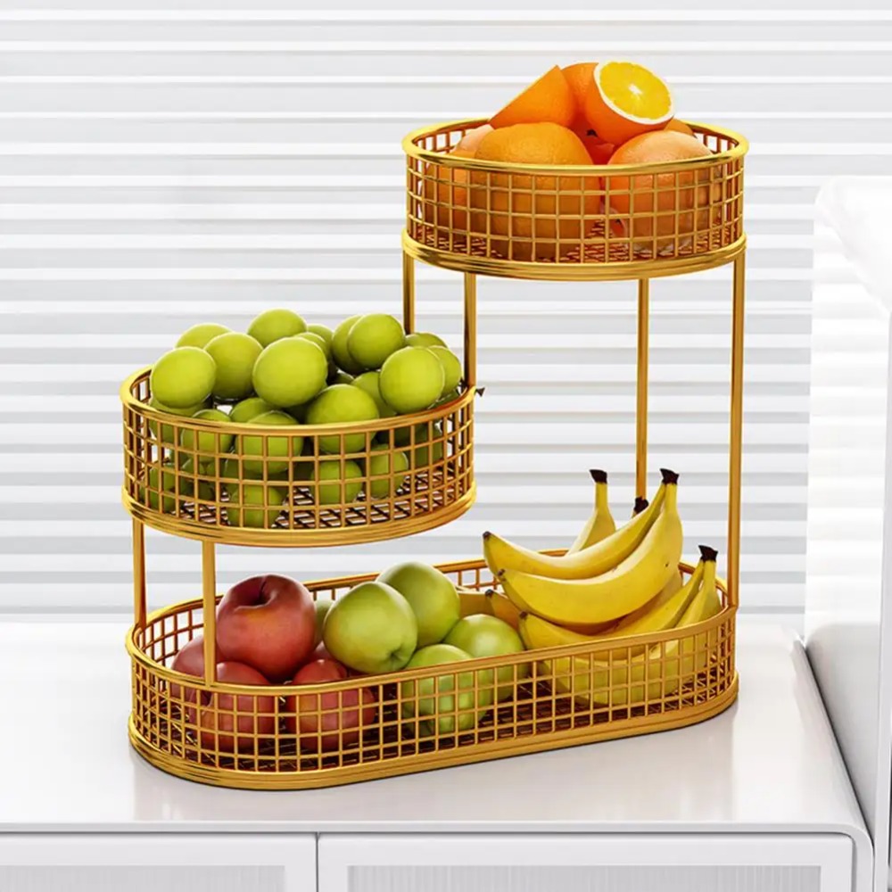 Food Snacks Drinks - ثلاث طبقات سلة فاكهة غرفة المعيشة