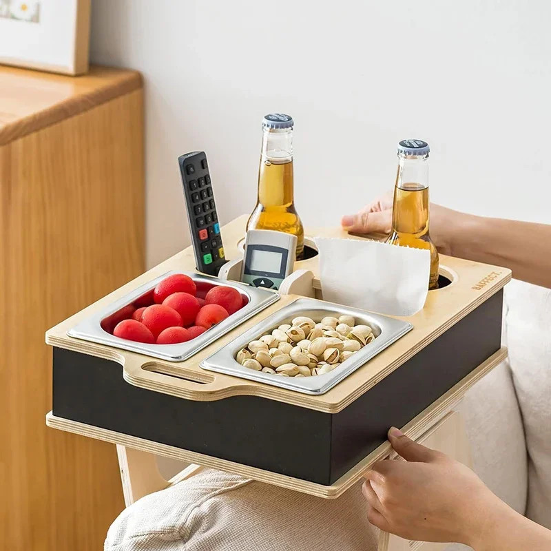 Food Snacks Drinks - مستطيل علبة من الخيزران سطح المكتب