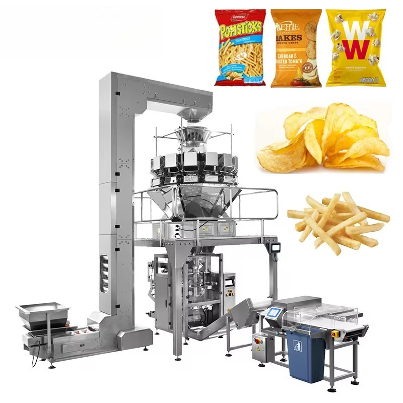 Dry Food Snacks - آلة تعبئة عمودية مع 14 رأس