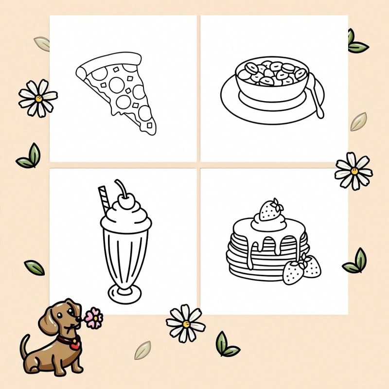 كتاب تلوين جديد بتصميمات الطعا - مراجعة Food Snacks Drawing وسعره