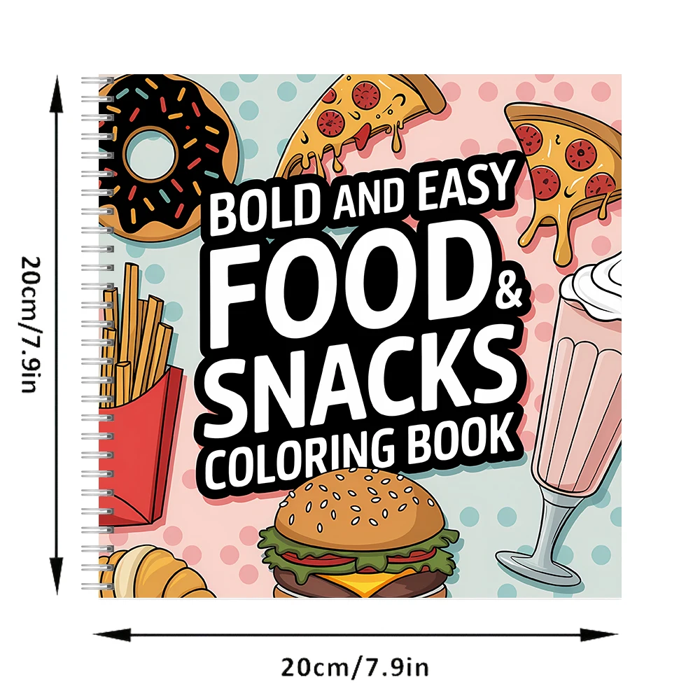 كتاب تلوين سهل للأطعمة والوجبا - مراجعة Food Snacks Drawing وسعره