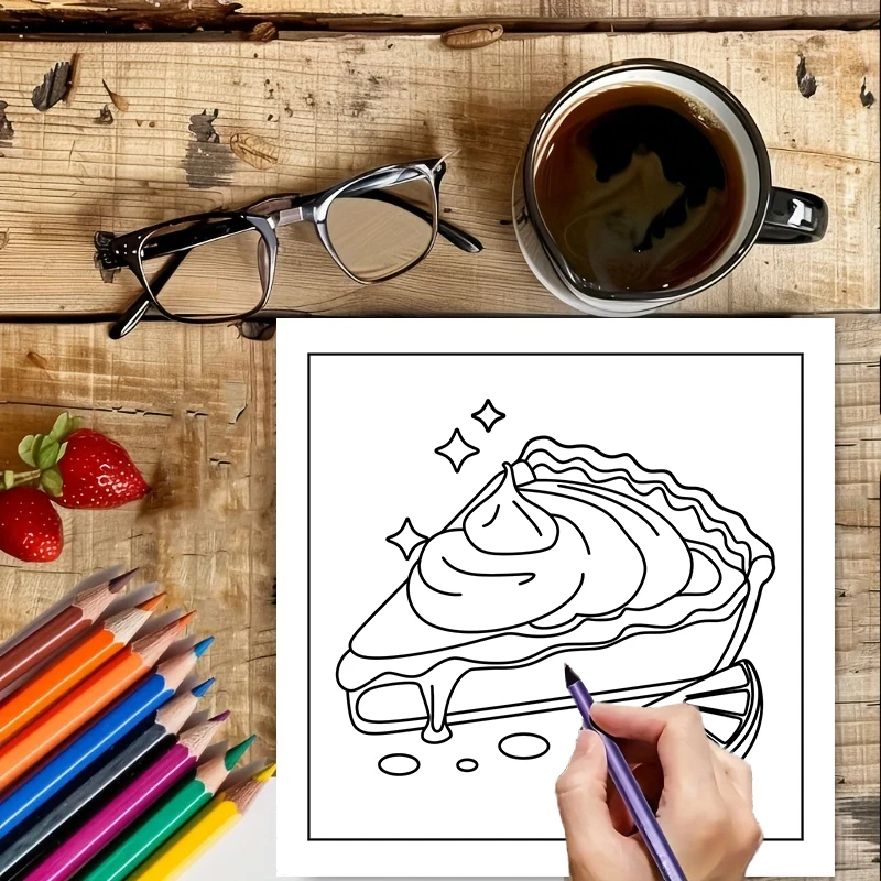 كتاب تلوين سهل للأطعمة والوجبا - مراجعة Food Snacks Drawing وسعره