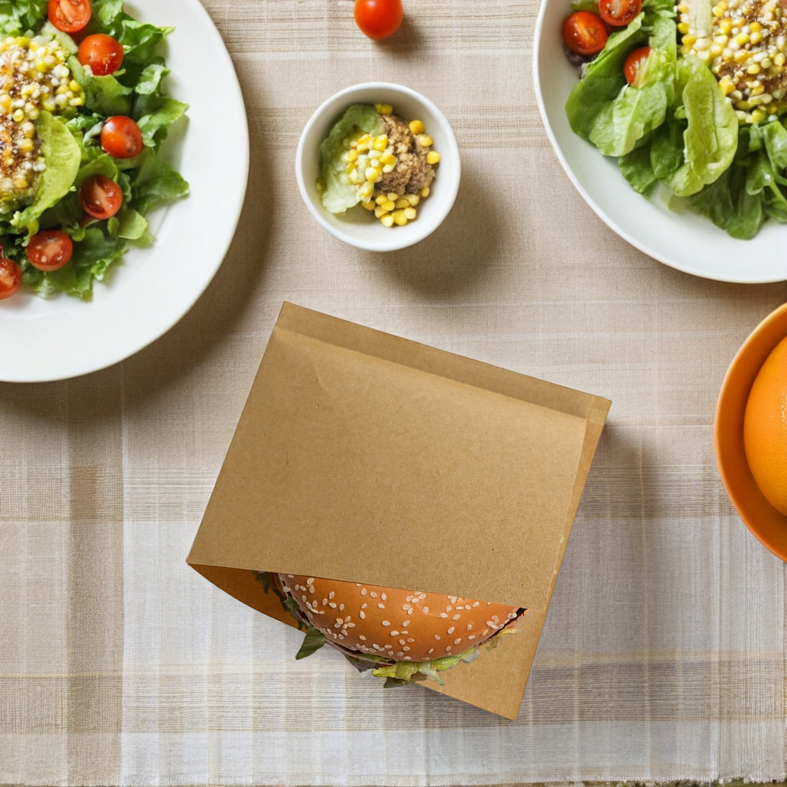 100 قطعة من أكياس الورق المقوى - مراجعة Food Snacks Quantity وسعره