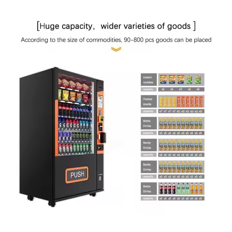 ماكينة بيع ذكية مخصصة بشاشة تع - مراجعة Food Snacks Drinks وسعره